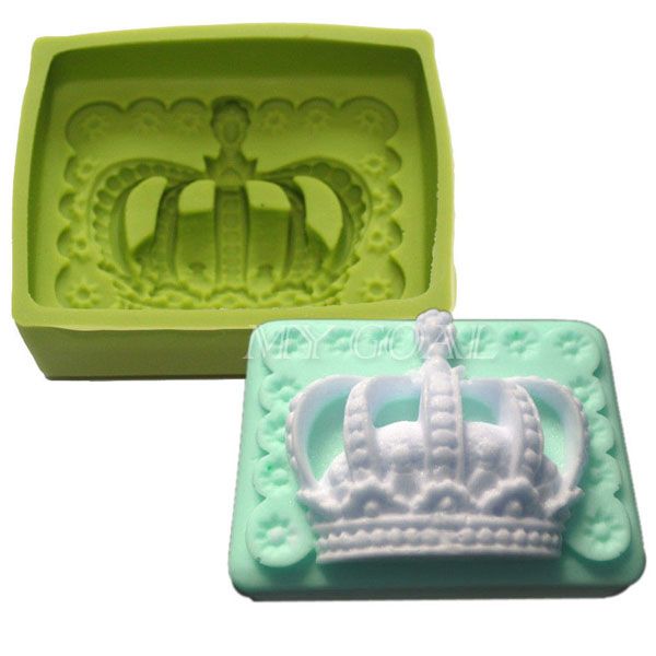 Rectangle Crown Silicone Soap Mold Cake Decorating Chocolate Baking